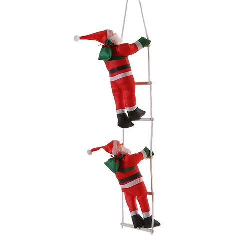 Weihnachtsmann-Treppenhaus-Baumschmuck-Anhänger für den Innen- und Außenbereich (1/5)