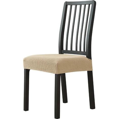 Housses de chaise unies, protections pour meubles sans dossier, kaki, 1 pièce par paquet. (1/5)