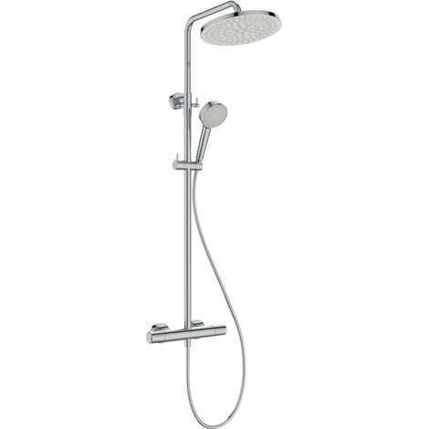 Ideal Standard Ceratherm T25 - Set de douche avec thermostat, diamètre 26 cm, 2 jets, chrome A8495AA