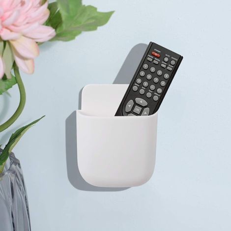 Organisateur de support de télécommande 3 pièces organisateur mural organisateur multimédia boîte de rangement pour télécommande TV(blanc) (1/3)