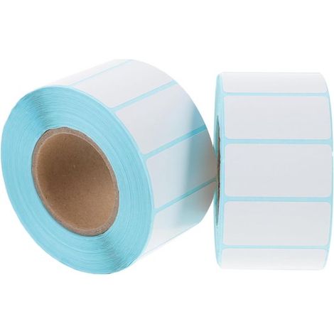 Rouleaux d'étiquettes - 2 Pièces - 1000 Étiquettes par rouleau - Étiquettes d'envoi 50x30mm - Étiquettes d'adresse - Étiquette d'entrepôt - Convient pour étiquette d'envoi - Machine à étiqueter - Blan