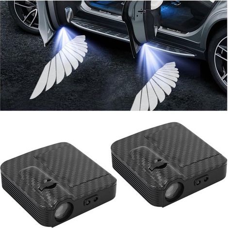 Set di 2 proiettori universali per portiere auto - Luci di benvenuto a LED ad alta definizione