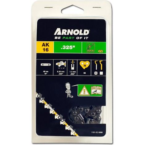 Catena per motosega 325"/1,3 mm - 66 maglie di trasmissione - lame semicircolari Arnold (1/3)