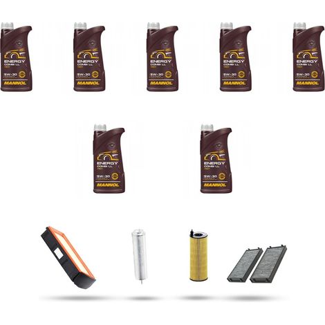 Kit tagliando 4 FILTRI e 7L OLIO compatibile con Bmw x5 (E70) 5.0 dx 280kw dal 2013 (1/5)