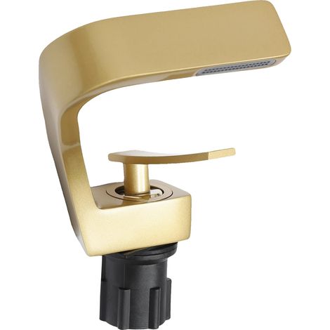 Grifo de lavabo, de encimera, fabricado en latón resistente, color dorado, G3/8 (1/2)