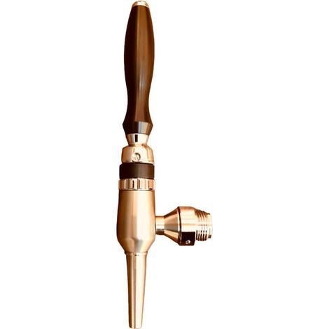 Robinet à bière Kompensator Nordic en acier satiné sans arbre compensateur 5/8" + buse puissante, longueur de filetage 65 mm, idéal pour bar et restaurant
