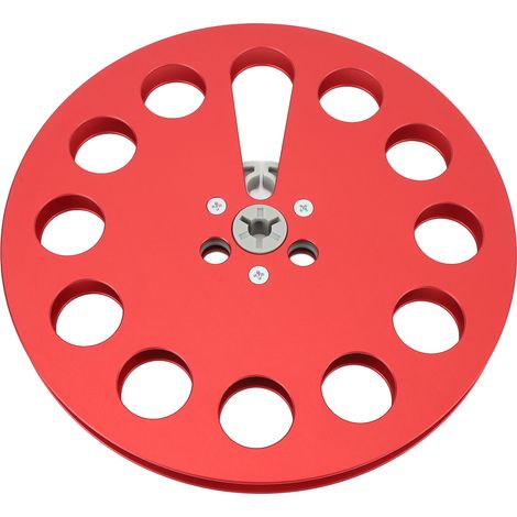 Bobine de bande magnétique vide 1/4" (7 pouces) en alliage d'aluminium, universelle, pour enregistrement ReVox et Studer, rouge (1/5)