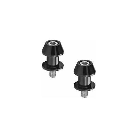2 Stück Motorradschwinge 8 mm Rahmenschieber Aluminiumlegierung Motorrad Schwingenständer Universal Schwingenspule Spulen Armschrauben Schwarz für Kawasaki Honda Suzuki (1/5)