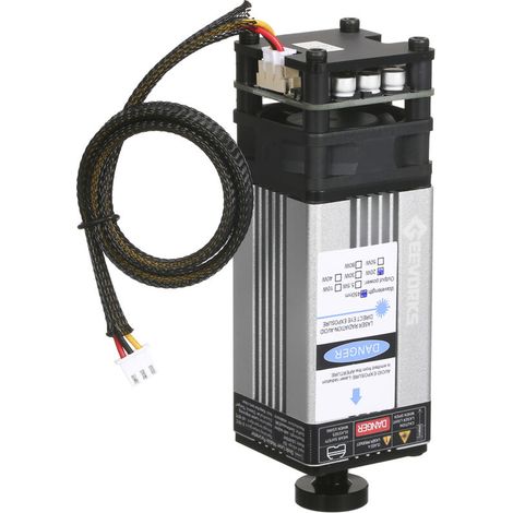 – 20W 450nm laser module – Aluminum alloy – Adjustable focal length – Precise engraving on wood, plastic and leather (1/5)