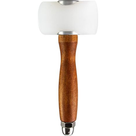 Nylon Mallet for Leather Carving, Leather Hammer with Wooden Handle, Leather Tools for Sewing, Carving, Punching and Stamping (1/5)