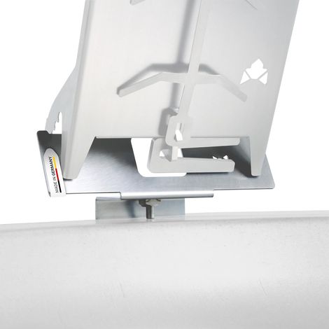 1 Adaptateur pour foyer, acier inoxydable, fixation sans outil, support saumon, épaisseur 5-15 mm, extérieur (1/5)