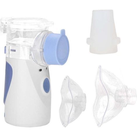 Inhalateur nébuliseur portable. mini inhalateur atomiseur. technologie de maillage de nébuliseur portable. inhalateurs électriques silencieux portables pour adultes et enfants Câble USB à piles (1/4)