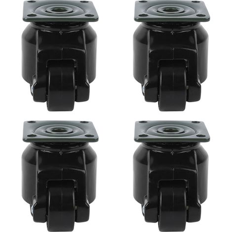 Roulettes de réglage de niveau GD (4 pièces)‑Roulettes de nivellement industrielles robustes 40F noires (1/5)