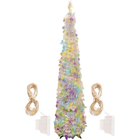 Sapin De Noël Artificiel Décoratif Décoration De Noël Réaliste Artificielle  Sapin Conique Pailleté Pour Intérieur Extérieur Porche Table Chambre Bureau Entrée Jardin Balcon Halloween (1/5)