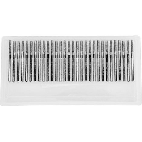 30 aiguilles de meulage cylindriques et plates en diamant de 2,5 mm pour machines à meuler électriques, outils de sculpture pour la gravure du jade