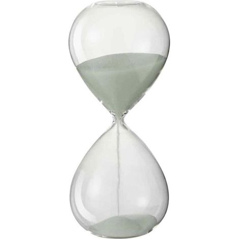 Sablier Déco "Verre" 24cm Blanc