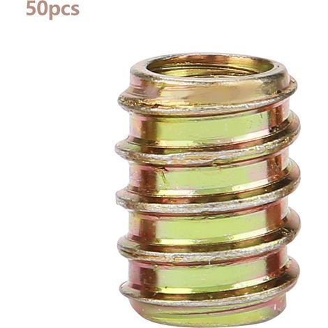 Écrous à Insert Filetés M8x20 pour Meubles - 50 Pièces (Dents Intérieures/Extérieures) (1/5)
