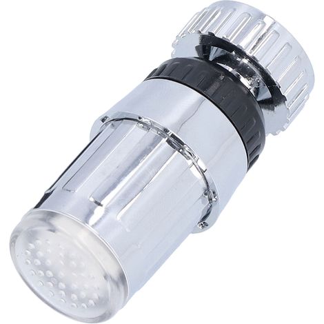 Robinet lumineux LED LD8001-B6 avec contrôle de température, douchette rotative à 360° et éclairage 3 couleurs pour la maison (1/5)
