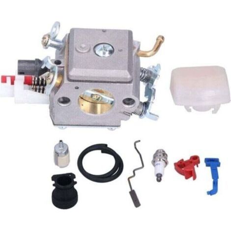 Kit de 9 pièces pour carburateur, XU, Collecteur d'admission et filtre à carburant 503869601, Compatible avec Husqvarna 350, 346XP, 353, 340 et 345 -