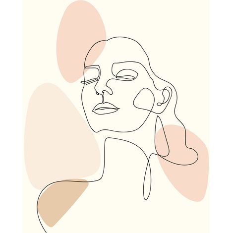 Papier peint panoramique - Femme Boho - 130 cm x 163 cm (1/2)