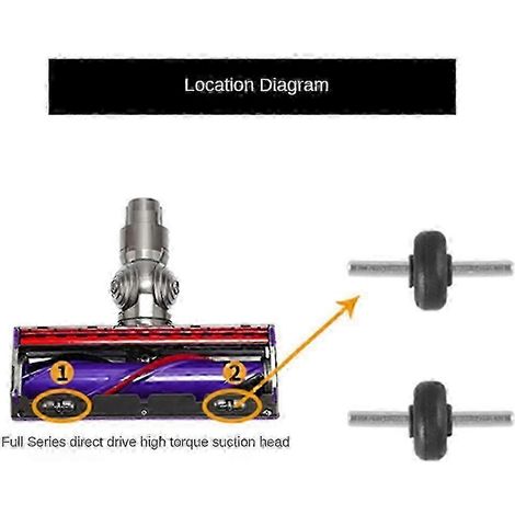 Rodillo delantero y piezas de repuesto para el eje de la aspiradora Dyson V6 V7 V8 V10 V11 V15 Direct Drive Clegray SZRH AM