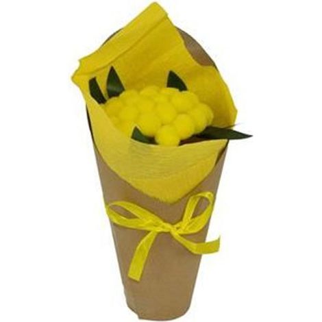TrAdE Shop Traesio - Piantina Mimosa Con Cartoncino E Fiocco Idea Regalo Fiori Ragazza Decorazione -