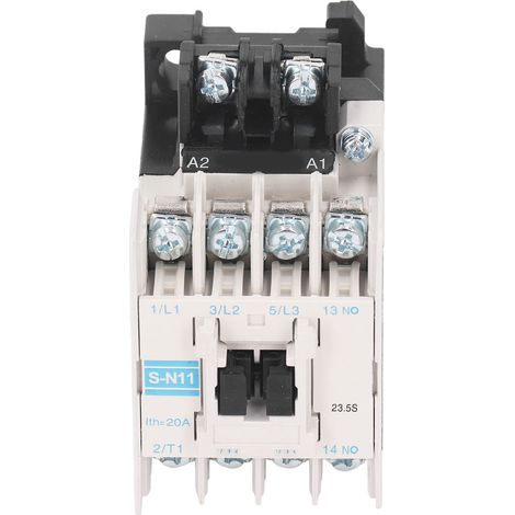 Contacteur AC, coque PC, cuivre, argent, Contact 3 pôles, NO électrique avec auxiliaire pour connexions de circuits, 220V (1/5)