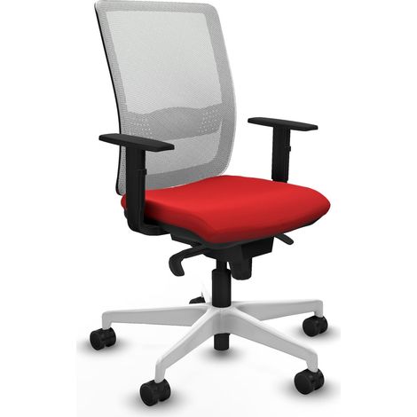 Chaise de bureau piqueras y crespo Haches blanc rouge cuir synthétique (1/2)