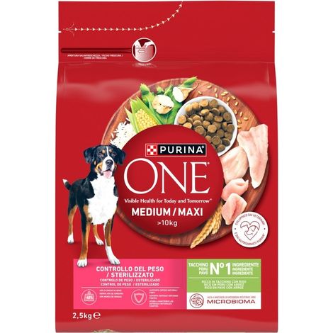 PURINA ONE MED/MAX Adulte Dinde et Riz 2,5 kg (1/3)