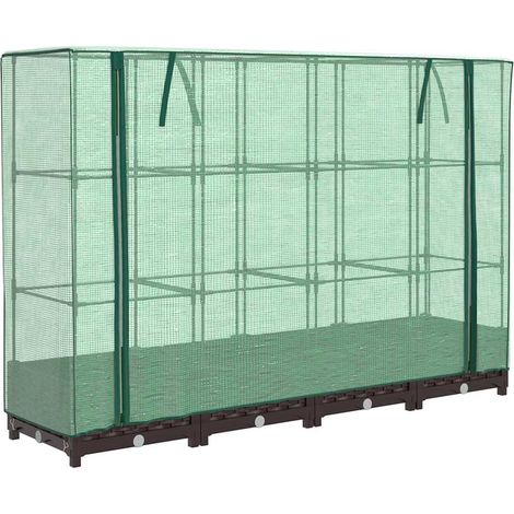 Maison Exclusive - Letto Rialzato con Copertura Serra Effetto Rattan 160x40x123 cm