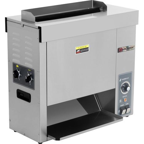 Toasteur vertical 640 mm double couloirs pour burger et hot-dog PREMIUM - GOLDINOX