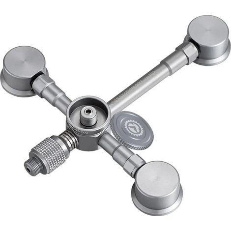 Adaptateur butane 3 en 1, tête de cartouche de gaz, adaptateur de conversion, buse, convertisseur butane pour réservoir plat, convertisseur pour réchaud de camping extérieur, réchauds de cuisine porta (1/5)