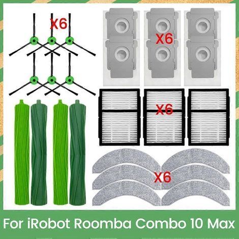 Brosse principale, filtre HEPA, lingette et sac à poussière pour iRobot Roomba Combo 10 Max - Pièces détachées et accessoires de nettoyage performants (1/5)