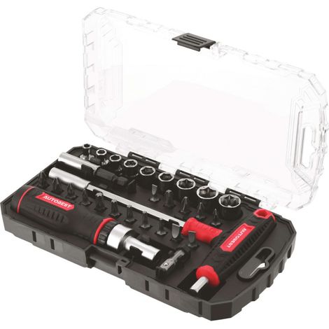Coffret douilles embouts 29 pièces - Acier au s2