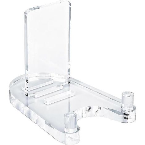 Présentoir chevalet en acrylique pour assiettescadres et œuvres d'art de 20 à 30 cm - Support transparent réglable (1/5)