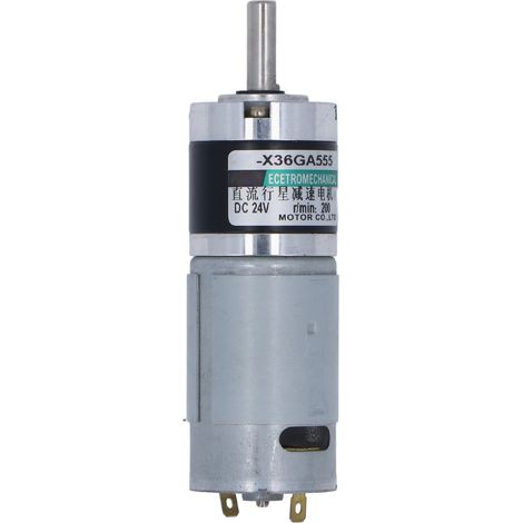 Moteur à engrenages planétaires DC 24V 15W 200tr/min, couple max 34KG.CM, micro-moteur à réduction de vitesse double sens CW/CCW. (1/5)