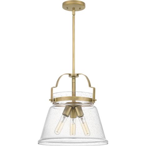 Elstead Quoizel Wimberley Plafonnier Dome Suspension Laiton Vieilli (1/5)