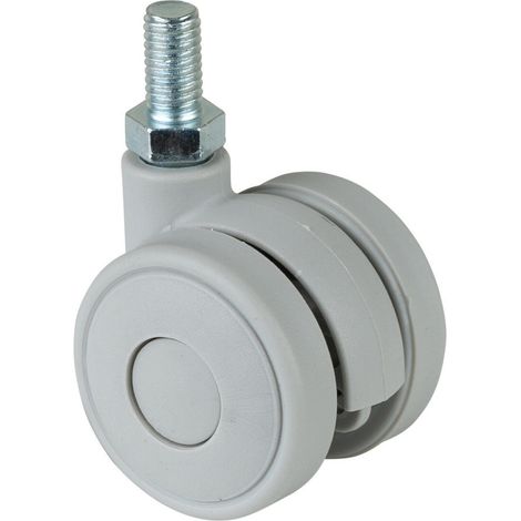 BS-R Kunststoff-Doppelrolle Ø 40 mm grau, mit Stift M8x15 (1/2)