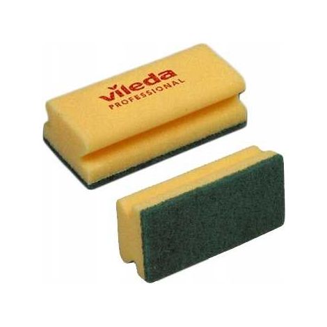 Spugna abrasiva con tampone verde 7x15 cm - 1 pz.