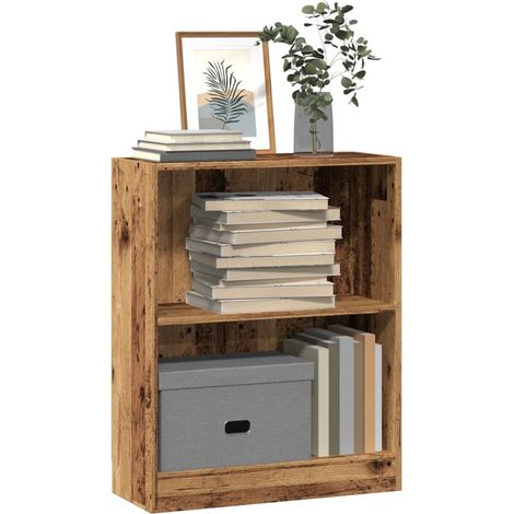 Bookcase Old Wood 60x24x76 cm Engineered Wood vidaXL