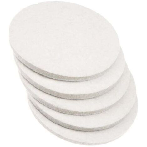 PA 5 pezzi di feltro di lana per lucidatura 125 mm x 10 mm (L x P) per vetro, plastica, metallo, marmo, cucina, bagno, levigatrice orbitale casuale (1/4)