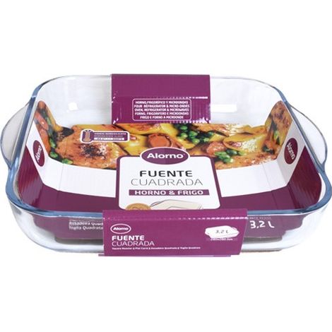 Teglia Pirofila Forno in Vetro Pyrex Quadrata 28 x 28 cm (1/2)