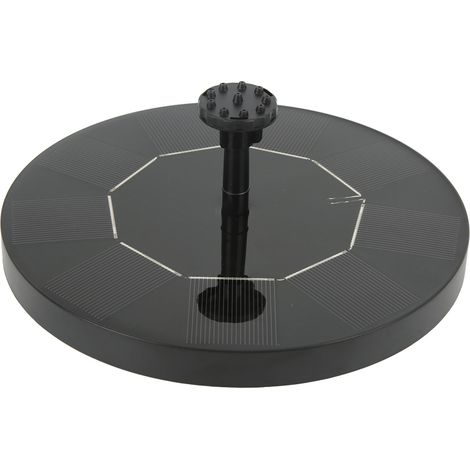 Fontaine solaire pour bain d'oiseaux, stable et ronde, 4,5 V CC, pour jardin ou extérieur. Pompe à eau solaire pour bain d'oiseaux et autres objets de jardin. (1/5)