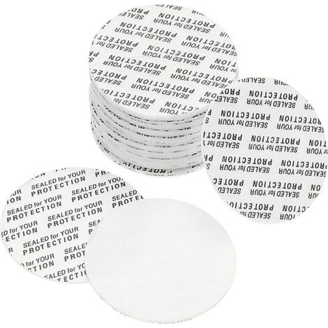 Sigilli in schiuma da 40 mm (1,57 pollici) per tappi di bottiglia, confezione da 150. Sigilli in schiuma PS autoadesivi e antimanomissione per tappi di bottiglia. (1/4)
