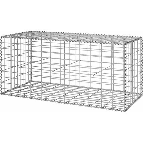 Gabbione in acciaio galvanizzato - L100 x l30 x H50 cm - Maglia 5 x 10 cm - TERACO (1/5)