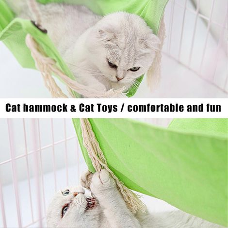 Hängematte für Katzen, weich, atmungsaktiv, mit Quasten, Dekoration für Kleintiere