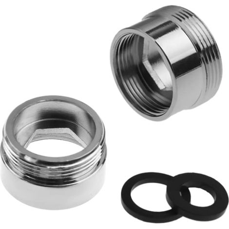 Lot de 2 adaptateurs de filtre à eau pour robinet en laiton (femelle 22 mm vers mâle 22 mm)