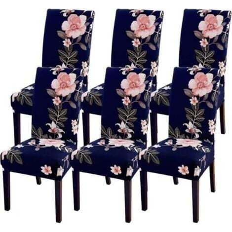 6-Piece Stretch Chair Cover Set, Modern Dining Room Chair Cover, Removable and Washable Chair Protector for Dining Room, Hotel, Kitchen, Restaurant Decor (1/4)