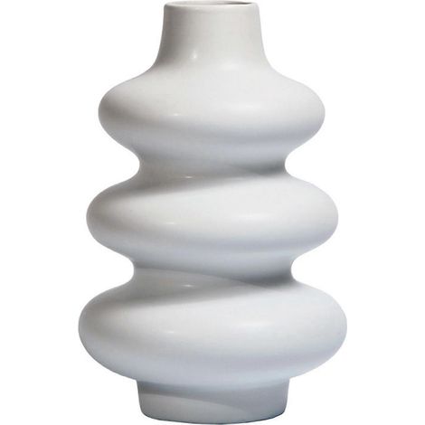 Nordische Keramikvase mit heterosexuellem Kreismuster für Trockenblumen, geeignet für Hydrokultur, als Dekoration für Wohnzimmer, Esszimmer und Esstisch.