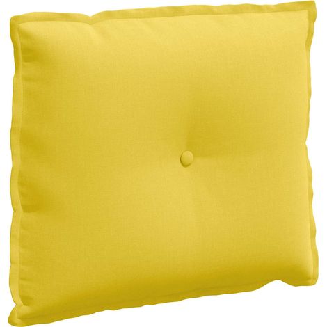 Coussin de Dos Jaune clair 60 x 19 x 50 cm tissu